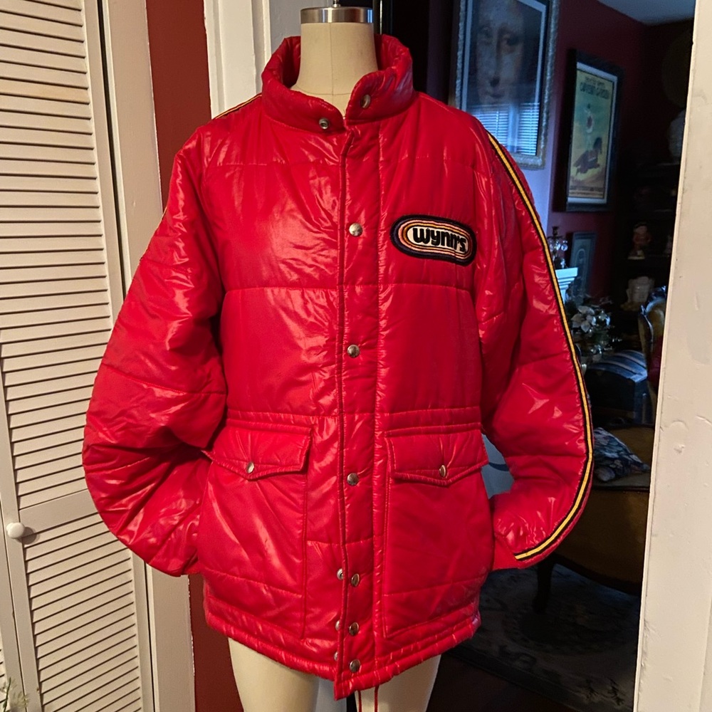 Vintage Wynn’s Red Puffer Racing Jacket excellent